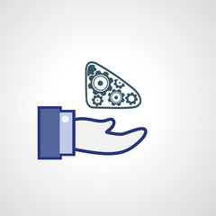 gears Infographics,busine ss concepts in hand vector