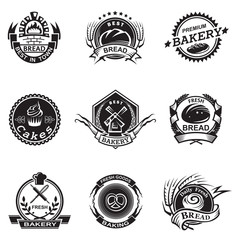 Bakery labels set