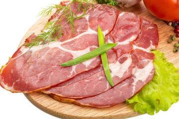 Bacon with vegetables