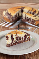 Zebra marble cake