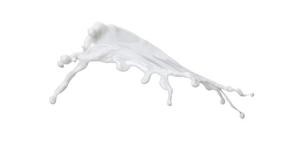 White milk isolated on white background