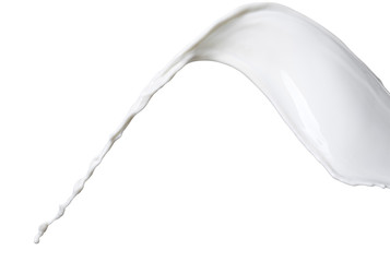 Fototapeta na wymiar White milk isolated on white background