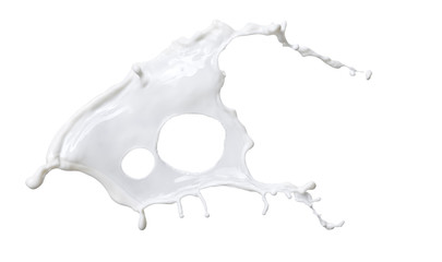 White milk isolated on white background