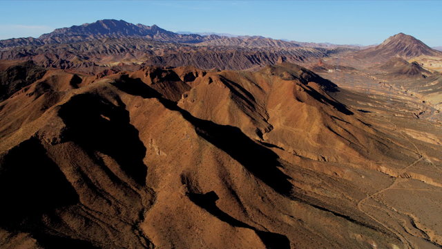 Aerial view desert landscape Las Vegas, USA