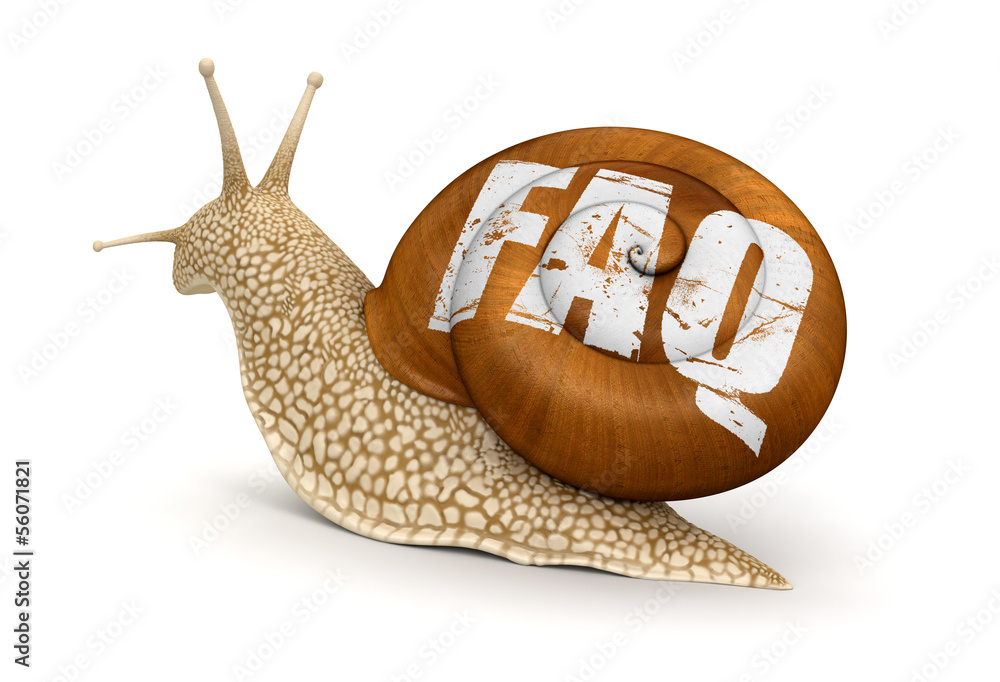 Poster snail and faq (clipping path included)