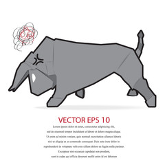 Bull abstract ,Illustration eps 10