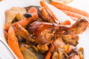 grilled chicken with vegetables