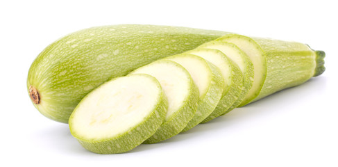 Fresh vegetable marrow isolated on white background