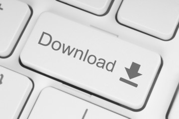 Download keyboard button close-up.