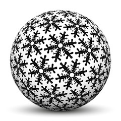 Kugel, Eisblume, Eiskristall, Textur, Vorlage, Designvorlage, 3D