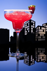 Metropolis strawberry Margarita cocktail