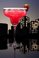 Metropolis strawberry Margarita cocktail