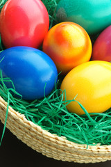 Colored easter eggs