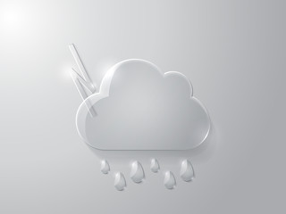 Vector illustration of glass cloud