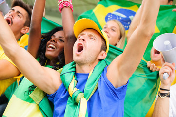 Brasilian Supporters at Stadium..