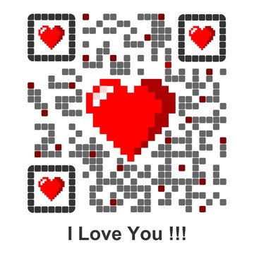I Love You !!! - QR Code english