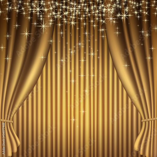 Rideaux théâtre - or\ Rideaux théâtre - or\