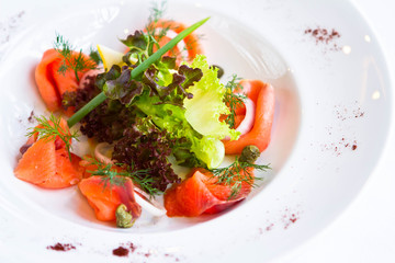 Fresh Salmon on a plate