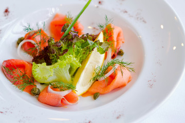 Fresh Salmon on a plate