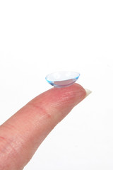 Contact Len on Finger - Macro