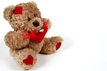 Valetines Teddy Bear with Ring - Ring Bear