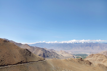 Road carved in Ladakh range, HDR