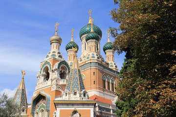Fototapeta premium Cathédrale Russe Saint Nicolas de Nice (Côte d'Azur-France)