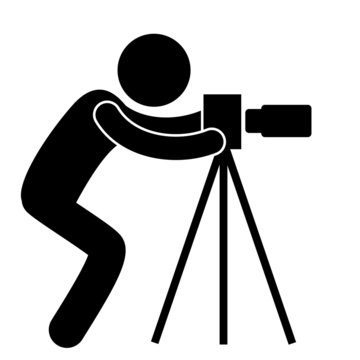 Piktogramm Fotograf Silhouette Vektor