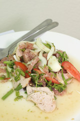 Thai Yum Mooyor and pork salad