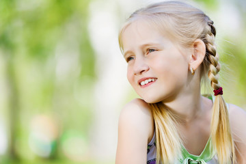 Little girl in park