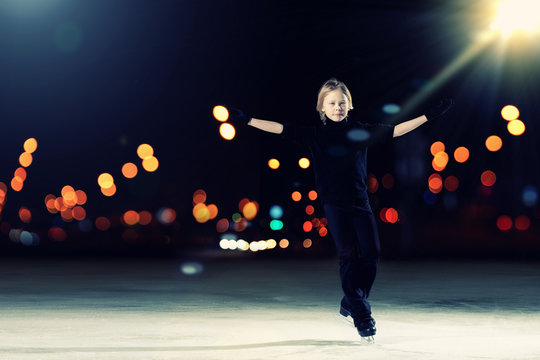 Young Boy Figure Skating