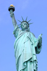 Obraz na płótnie Canvas The Statue of Liberty on Liberty Island in New York City