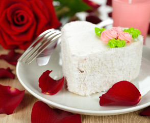 Cake and rose