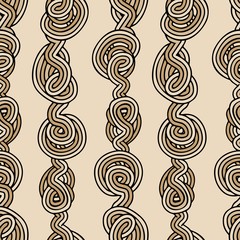 Rope tangled seamless pattern