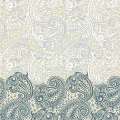Paisley seamless lace pattern