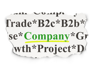 Finance concept: Company on Paper background