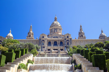 Obraz premium Narodowe Muzeum Sztuki Katalonii, Barcelona, Hiszpania