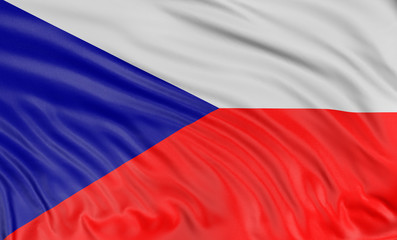 3D Czech flag  (clipping path included)