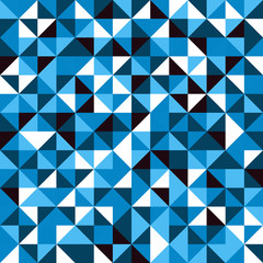 Obraz premium Seamless blue geometric pattern with triangles