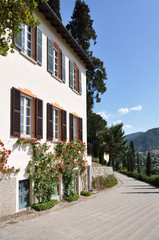 Park of Villa Serbelloni in Bellagio at the famous Italian lake