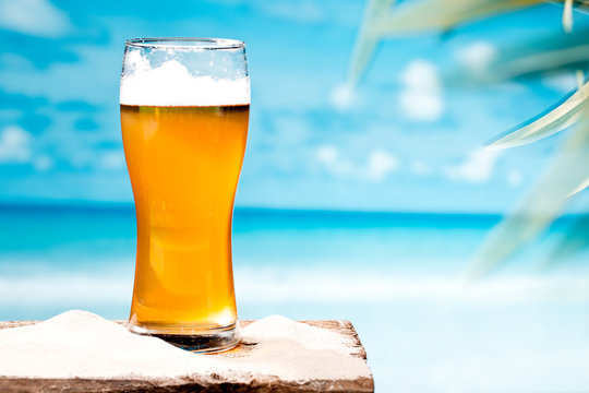 beer at beach