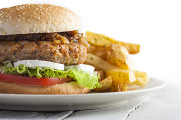 Homemade burger