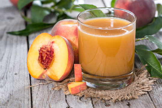 Fresh made Peach Juice