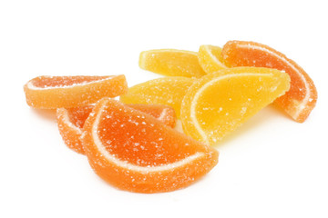 Fototapeta na wymiar Pâtes de fruits (citron, orange)