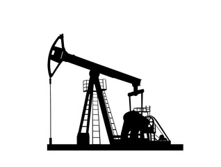 pump jack silhouette