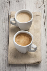 Coffee beans with coffee cup