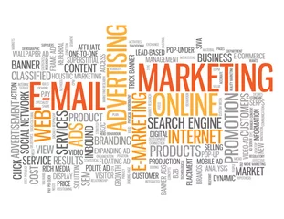 Foto op Plexiglas "E-MAIL MARKETING" Tag Cloud (online viral internet advertising) © Web Buttons Inc