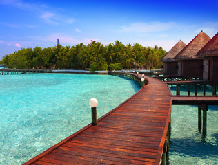 The wooden road over the sea