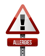 allergies road sign illustration design
