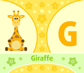 The English alphabet with Giraffe